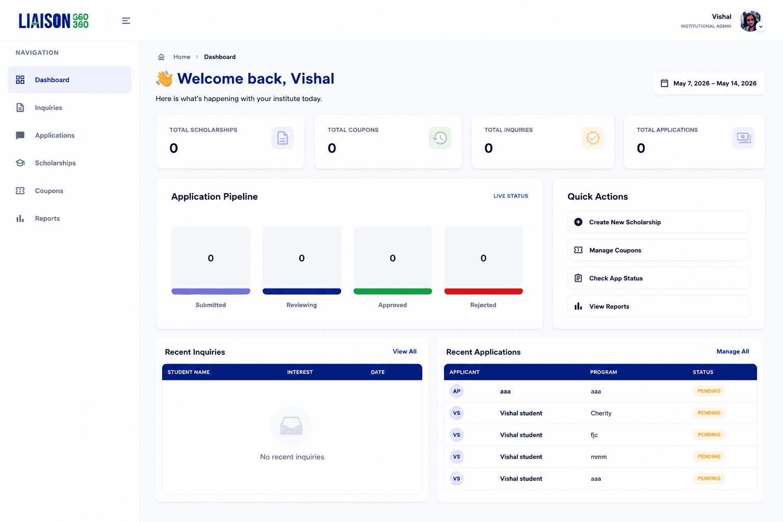 Liaison 360 Desktop Web Platform